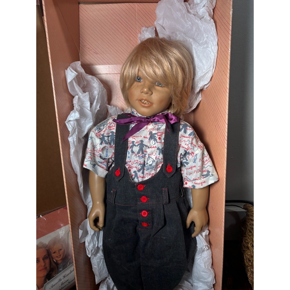 Annette Himstedt Puppen Kinder World Child 31" Kasimir Boy Blonde New, Box & COA